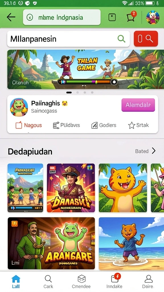Screenshot menunjukkan aksi mendebarkan dalam permainan.