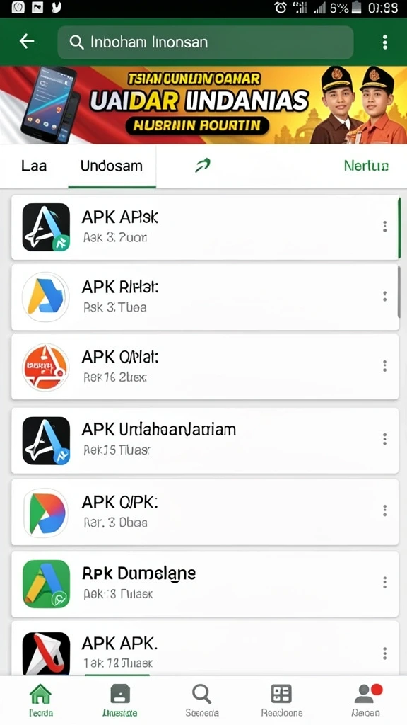 Beragam pilihan permainan yang bisa dipilih oleh pengguna.