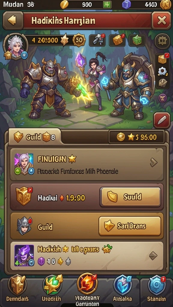 Karakter dalam FIONA77 yang dapat diupgrade.