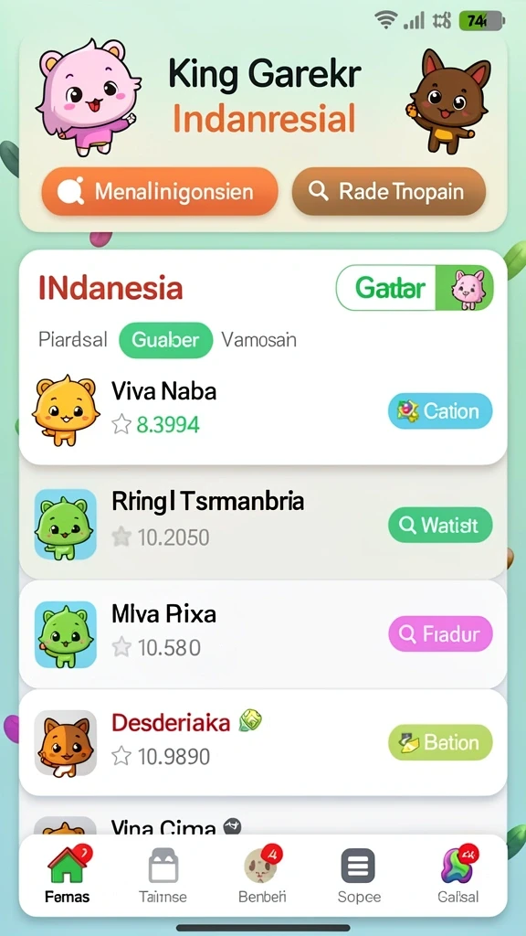 Screenshot dari level menengah yang menantang.