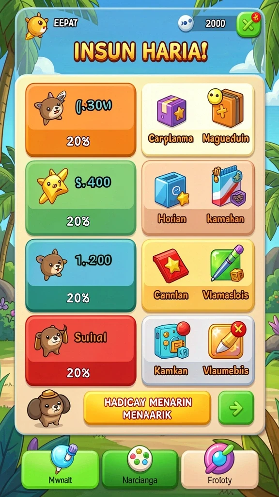 Berbagai pilihan tema slot yang menarik.