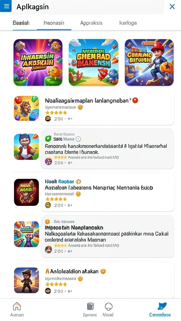 Screenshot fitur bagian permainan yang seru di JUTA7.