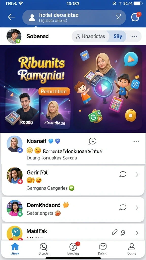 Momen seru saat bermain dengan teman-teman.