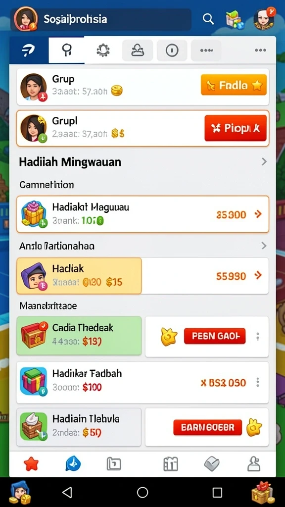 Berbagai karakter unik untuk dipilih.