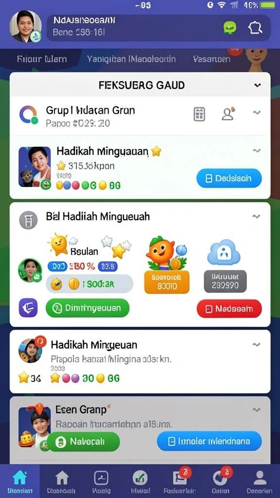 Screenshot memperlihatkan interaksi antara pemain di dalam game.