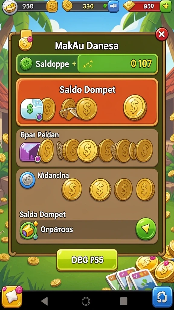 Tampilan dunia fantasi yang menawan.