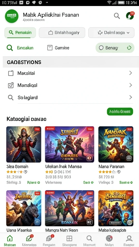 Visualisasi lingkungan yang mendetail dan penuh warna.