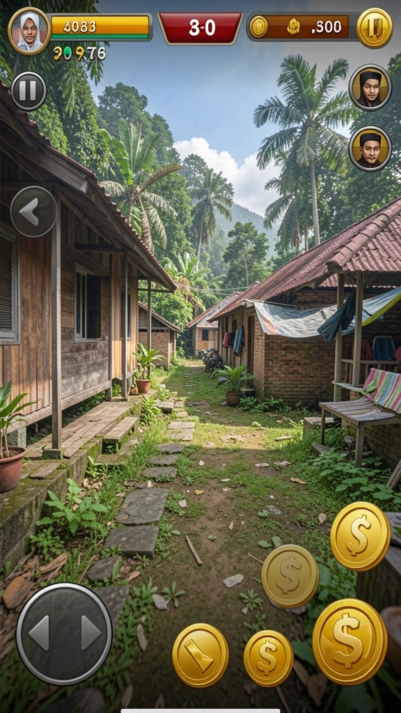 Screenshot menunjukkan grafik yang mengesankan dan detail lingkungan.