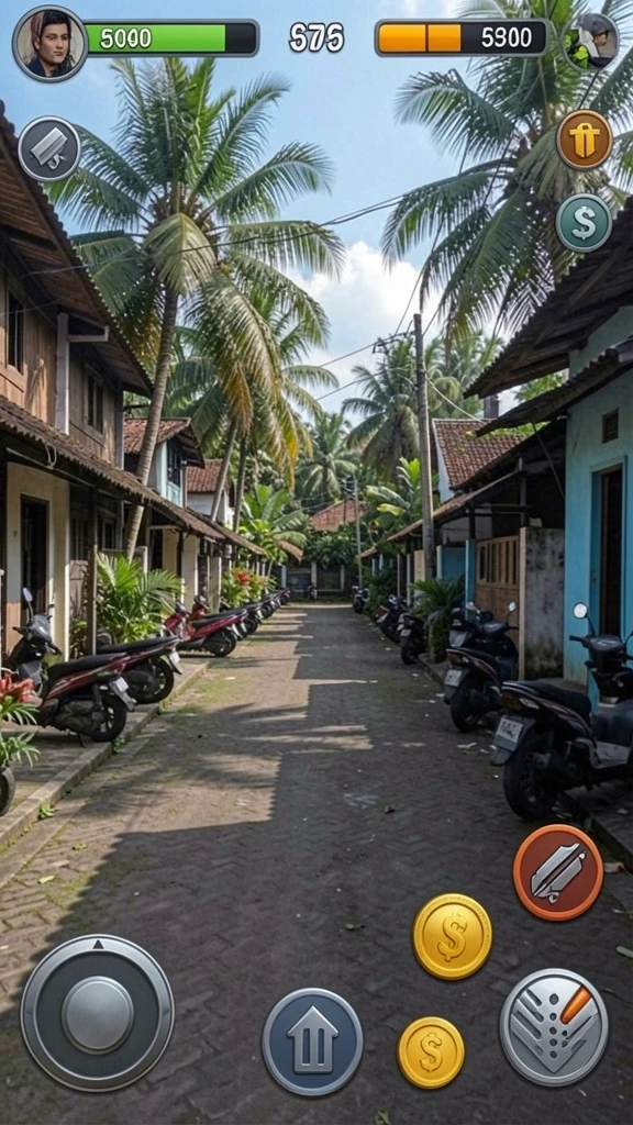 Karakter utama menjelajahi dunia yang menakjubkan.